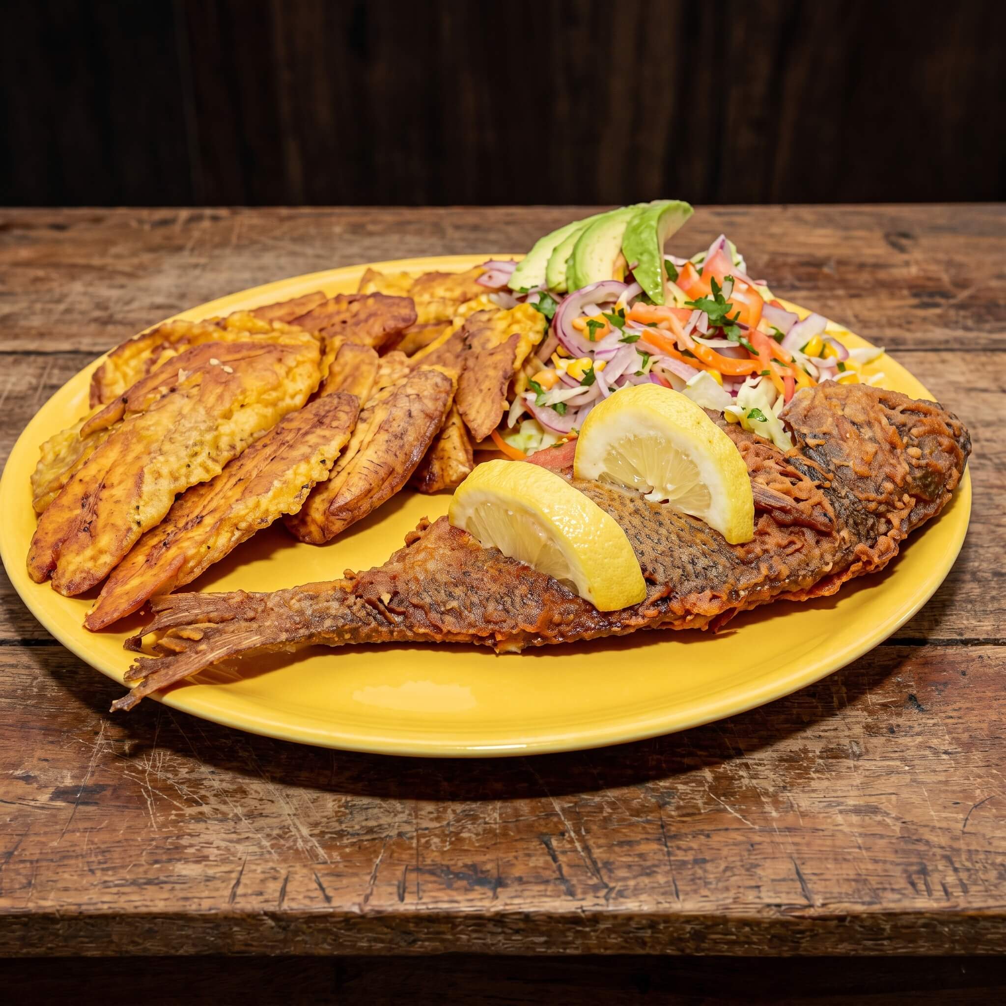 Dorada Frita con Patacón